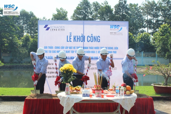 Lễ khởi công dự án cung cấp lắp đặt 03 trạm quan trắc nước thải tự động cho KCN Biên Hoà 2, Gò Dầu, Thạnh Phú